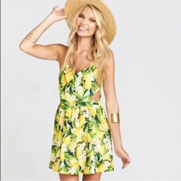 Show Me Your Mumu Piper Dress Citrus Lemons Sz M - Picture 5 of 14